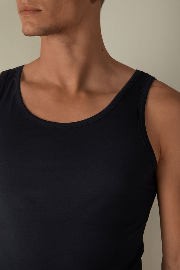 Intimssimi Crew Neck Tank Top Black | USXBR25958