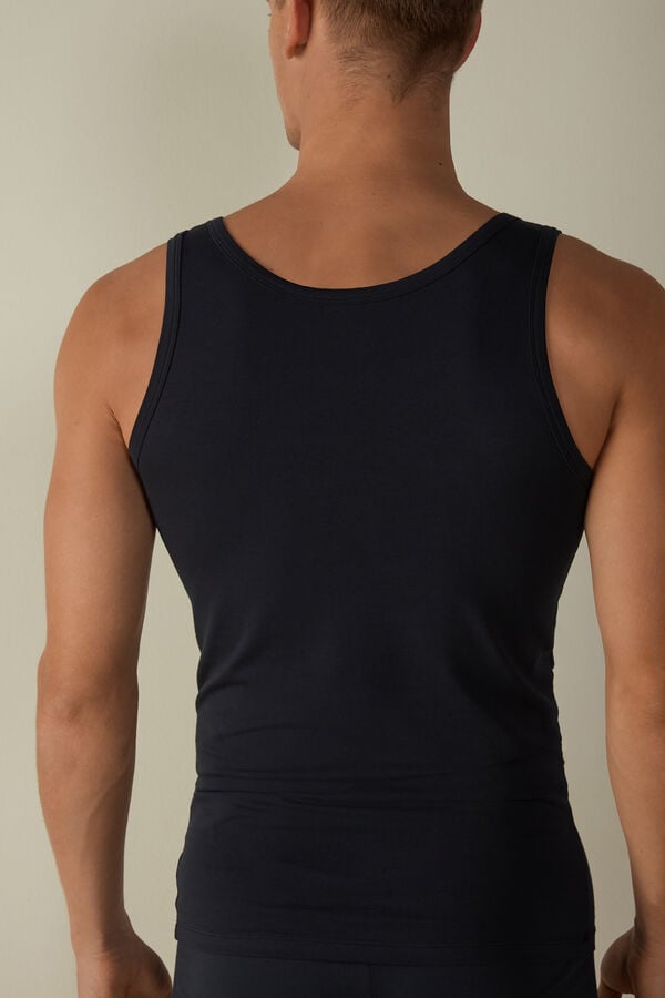 Intimssimi Crew Neck Tank Top Black | USXBR25958