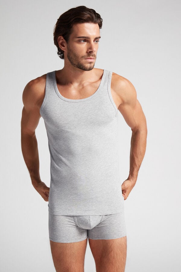 Intimssimi Crew Neck Tank Top Grey | LUSTR78364