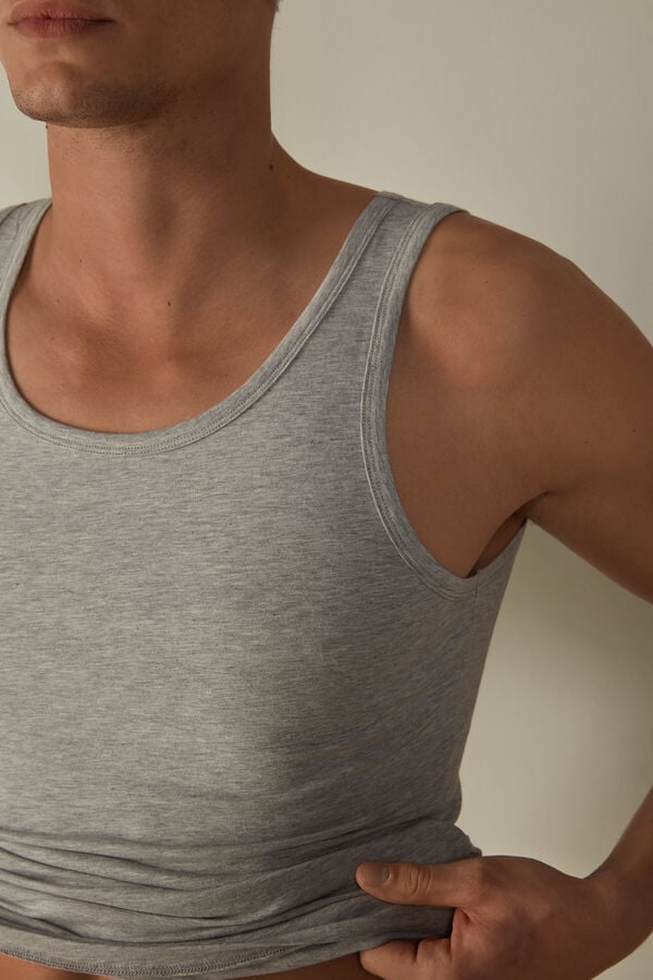 Intimssimi Crew Neck Tank Top Grey | LUSTR78364