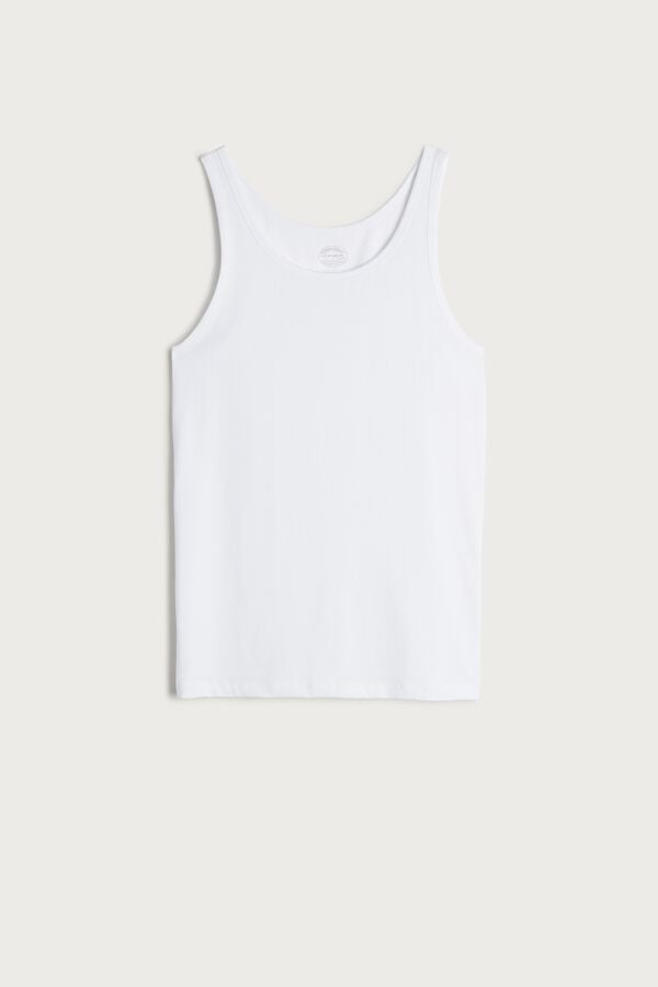 Intimssimi Crew Neck Tank Top White | QUSWA68080