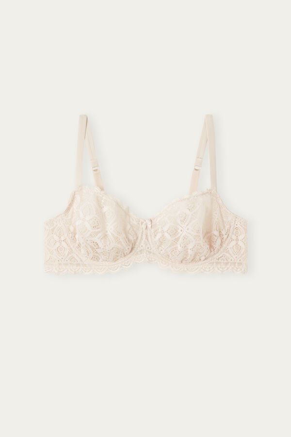 Intimssimi Daniela Balconette Bra in Lace Natural | TUSWZ63155