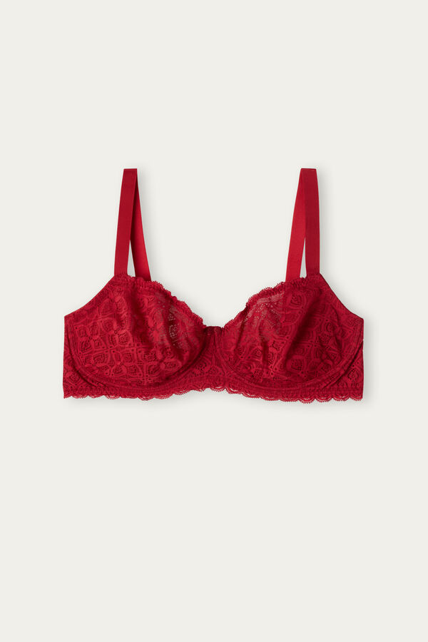 Intimssimi Daniela Balconette Bra in Lace Red | XUSBH46055