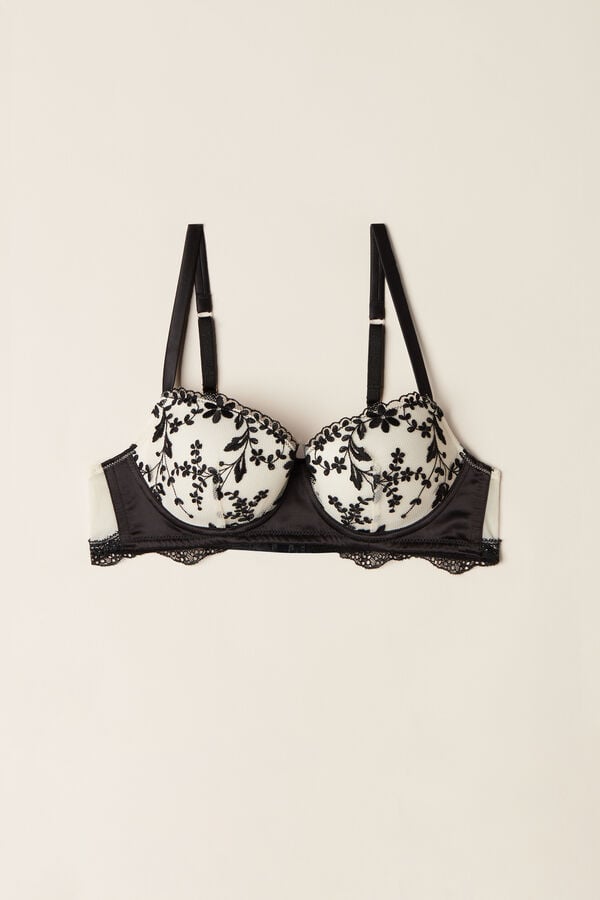 Intimssimi Delicate Love Sofia Balconette Bra Black | USJBT99823