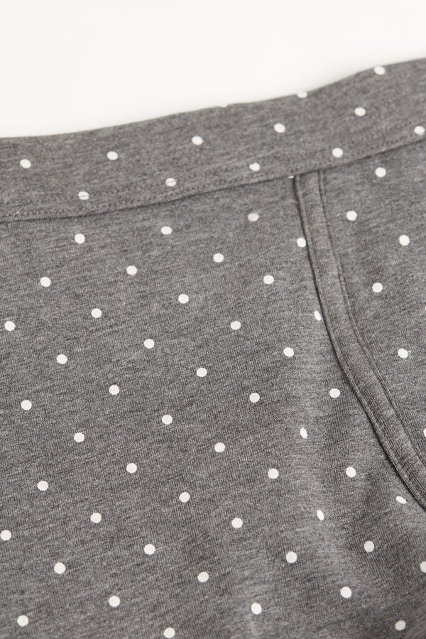 Intimssimi Dotted Boxers in Stretch Supima® Cotton Grey | GUSEC24574