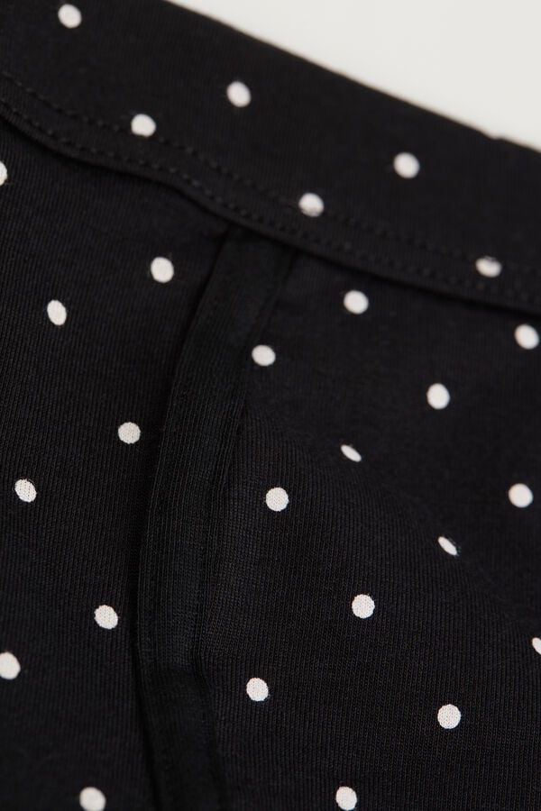 Intimssimi Dotted Boxers in Stretch Supima® Cotton Black | USZDE55738