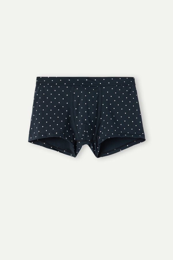 Intimssimi Dotted Boxers in Stretch Supima® Cotton Blue | XUSBH41875