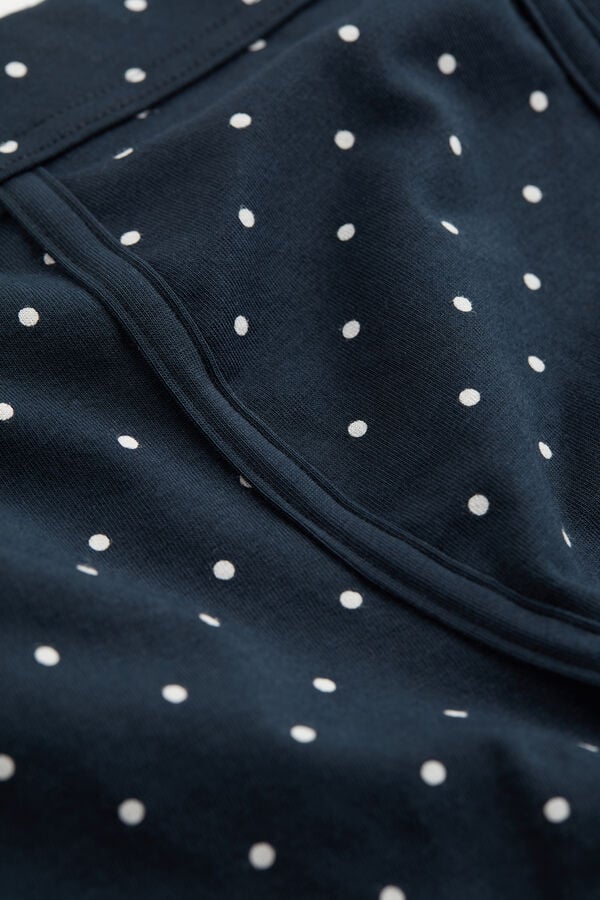 Intimssimi Dotted Boxers in Stretch Supima® Cotton Blue | XUSBH41875