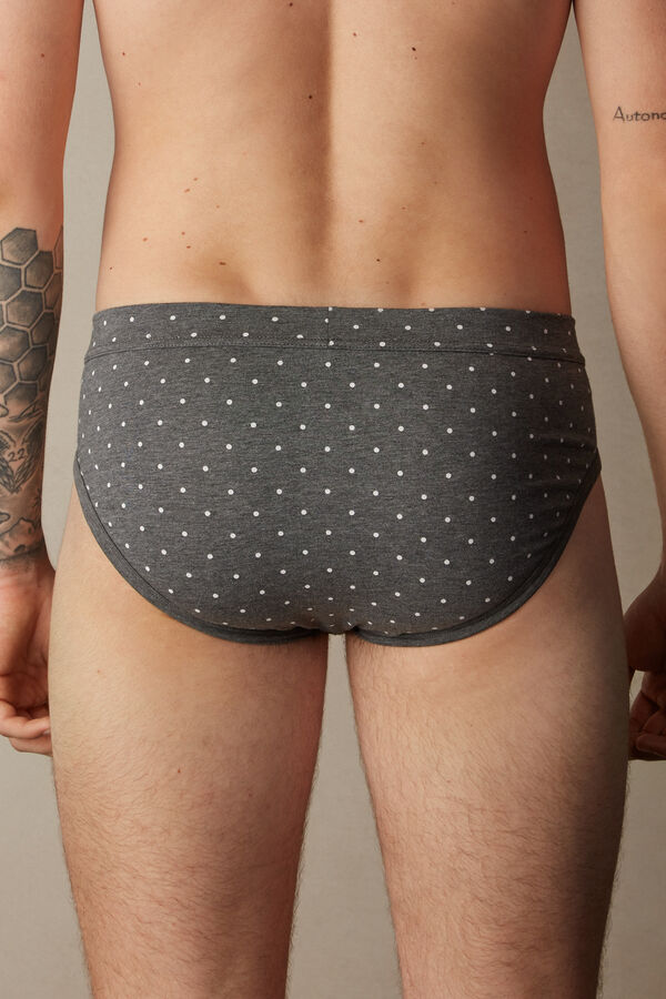 Intimssimi Dotted Briefs in Stretch Supima® Cotton Grey | USJVR25893