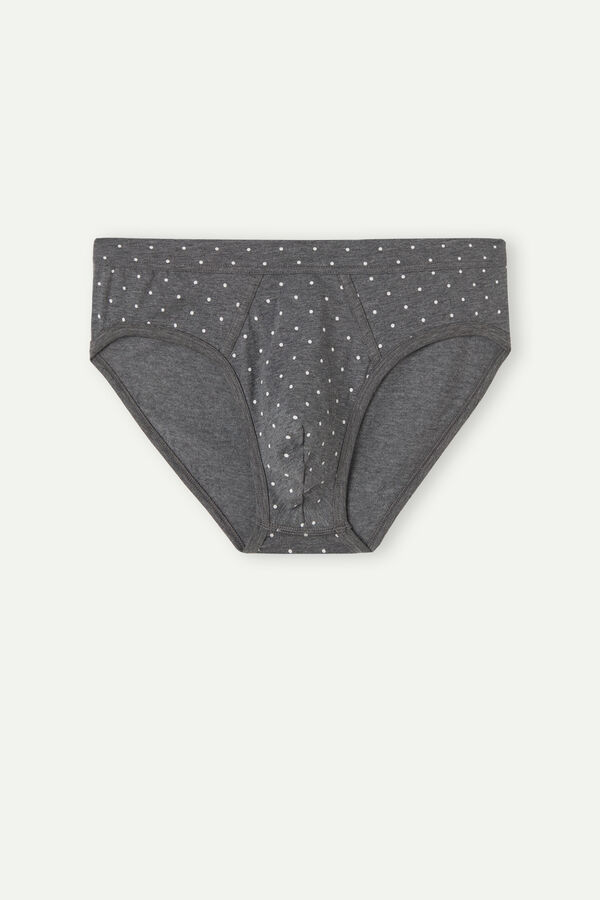 Intimssimi Dotted Briefs in Stretch Supima® Cotton Grey | USJVR25893