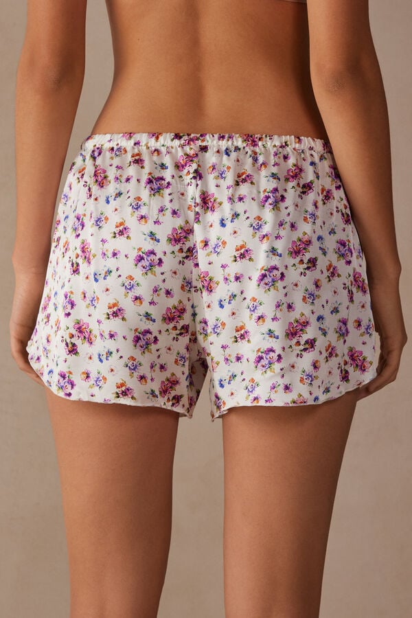 Intimssimi Dreaming of Spring Satin Shorts Print | MUSFT51265