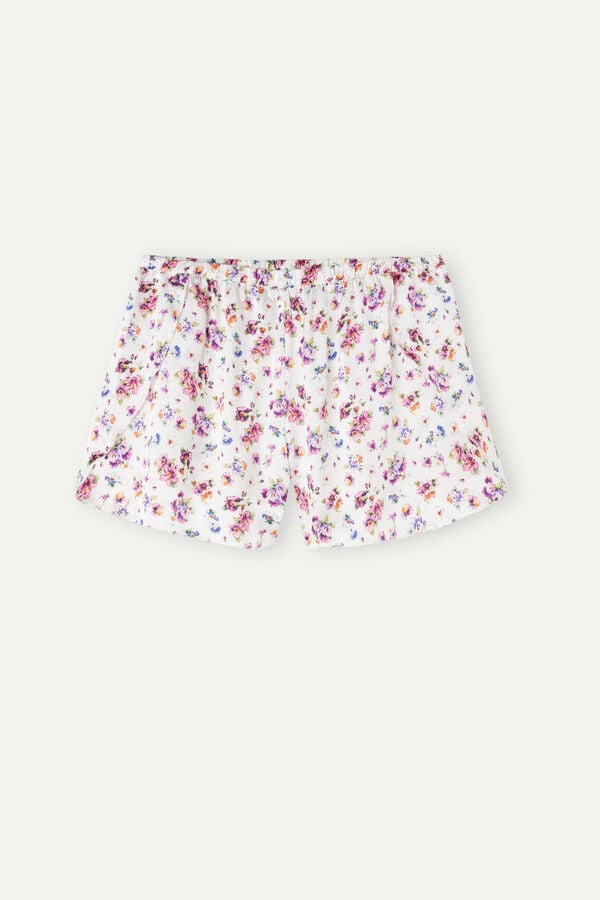 Intimssimi Dreaming of Spring Satin Shorts Print | MUSFT51265