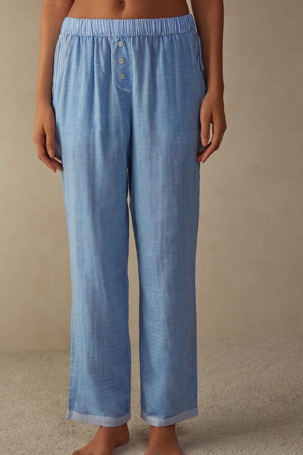 Intimssimi Early in the Morning Cotton Cloth Pants Blue | BUSSO89162