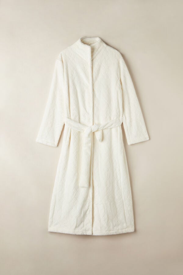 Intimssimi Elegant Night Long Robe White | USDFL69992