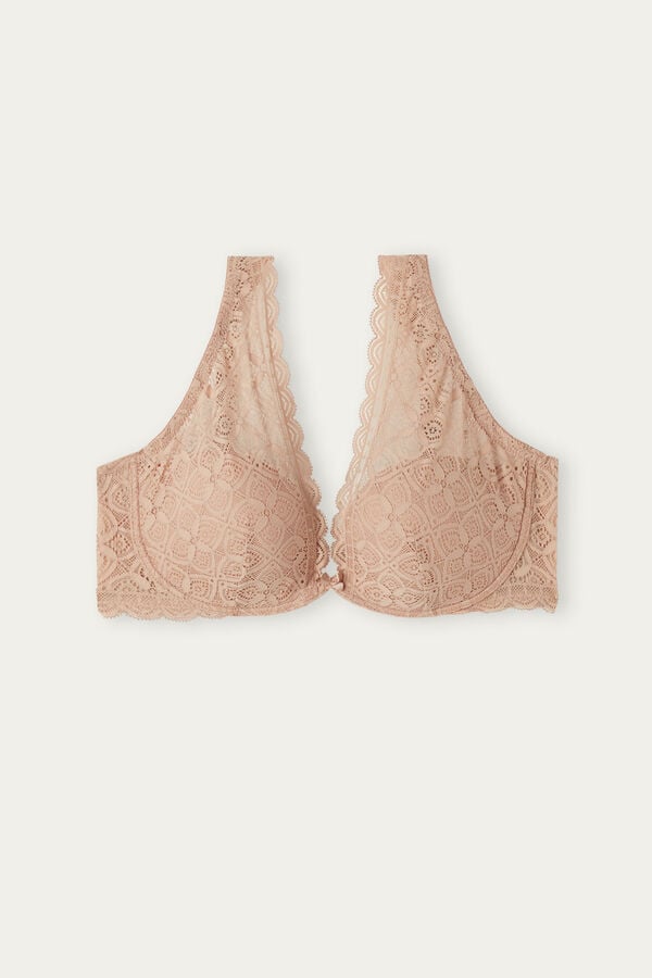 Intimssimi Elena Balconette Bra in Lace Natural | XUSBH87560