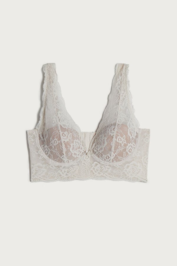 Intimssimi Eleonora Lace Balconette Bra Natural | TUSWZ53707