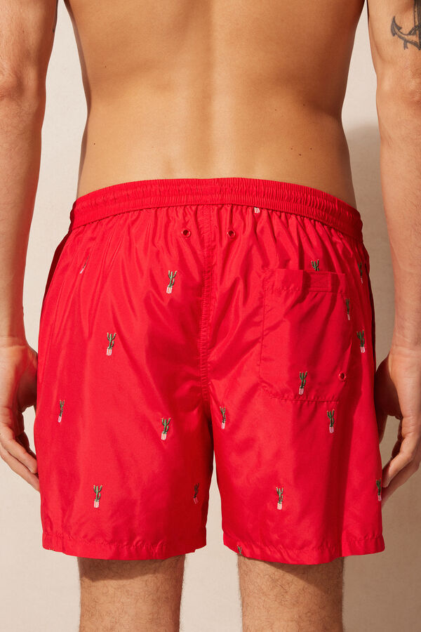 Intimssimi Embroidered Cactus Swim Trunks Print | USZPD68456