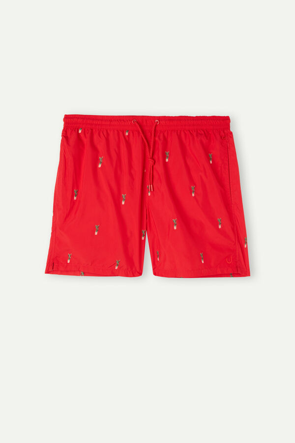 Intimssimi Embroidered Cactus Swim Trunks Print | USZPD68456