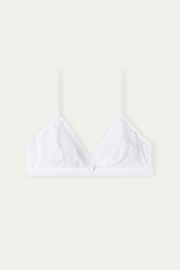 Intimssimi Emma Triangle Bra in Lace White | PUSQX96326