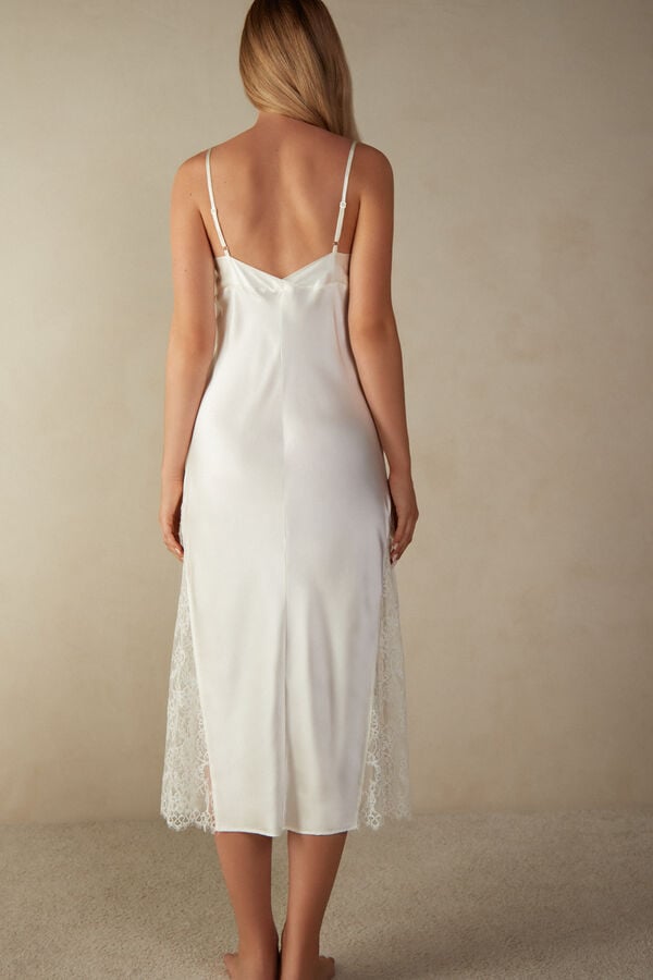 Intimssimi Eternal Love Silk Long Slip Ivory | USQAV48312