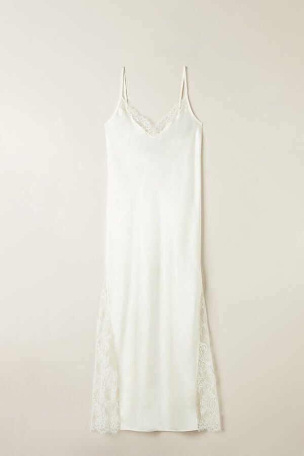 Intimssimi Eternal Love Silk Long Slip Ivory | USQAV48312