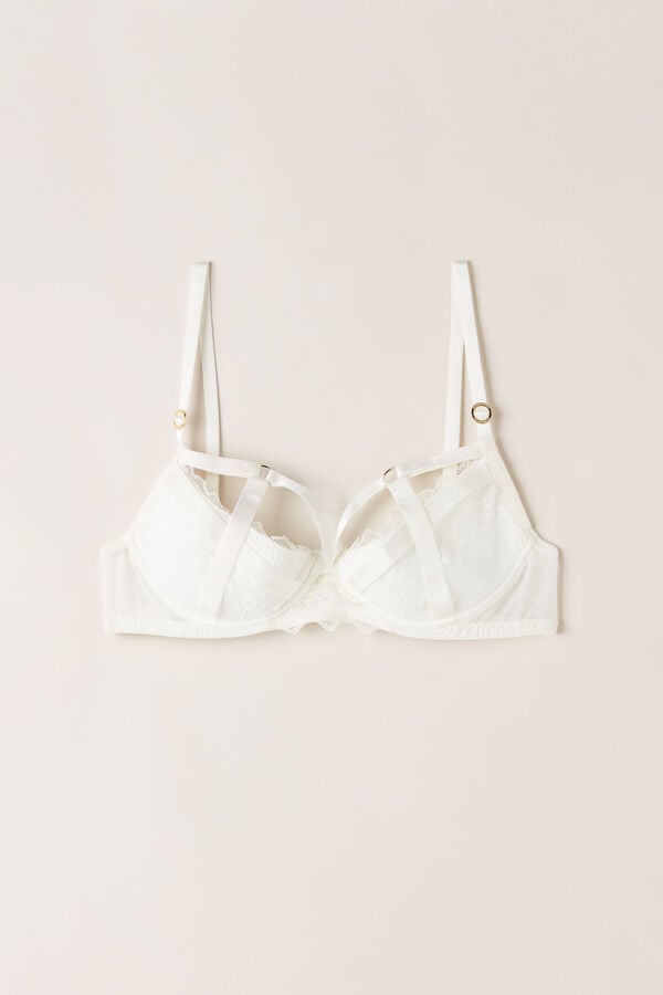 Intimssimi Fearless Femininity Demi-Cup Bra White | BUSSD52340