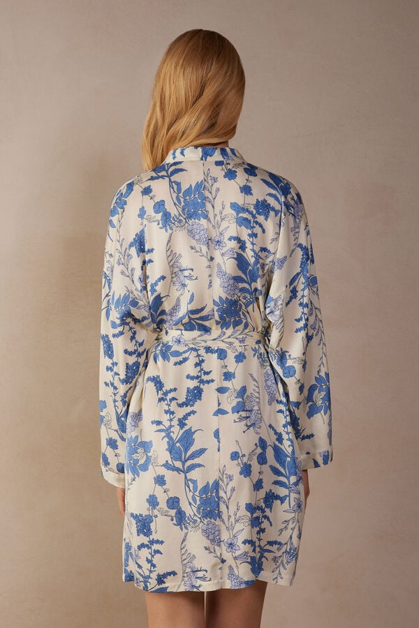 Intimssimi Feeling Beautiful Satin Kimono Print | USJVR33653