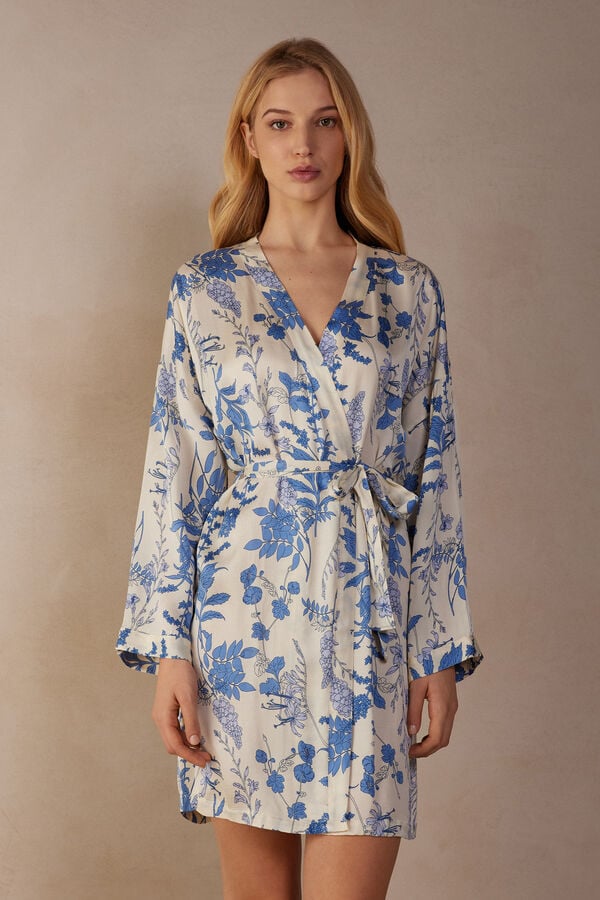 Intimssimi Feeling Beautiful Satin Kimono Print | USJVR33653