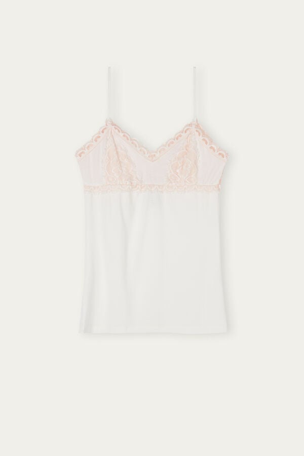 Intimssimi Floral Groove Modal Top Pale Pink | USDYB95217