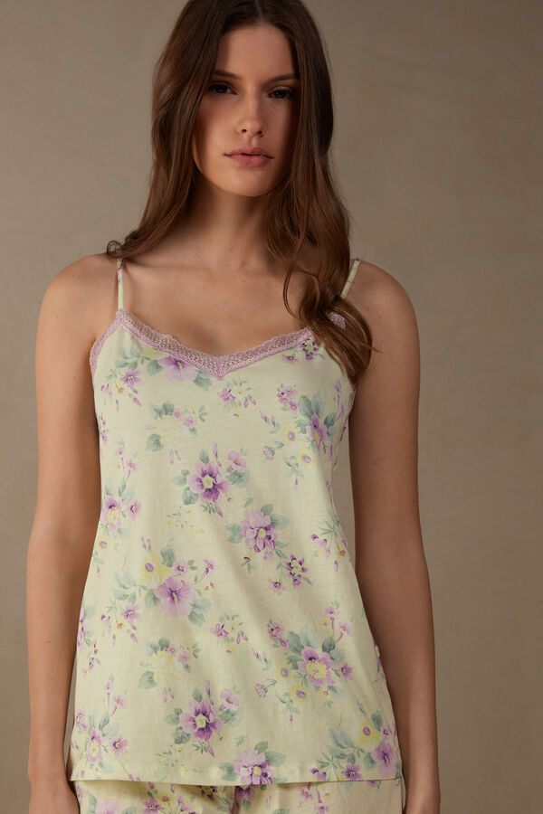 Intimssimi Flower Power Top in Supima® Ultrafresh Cotton Yellow | AUSDF70405