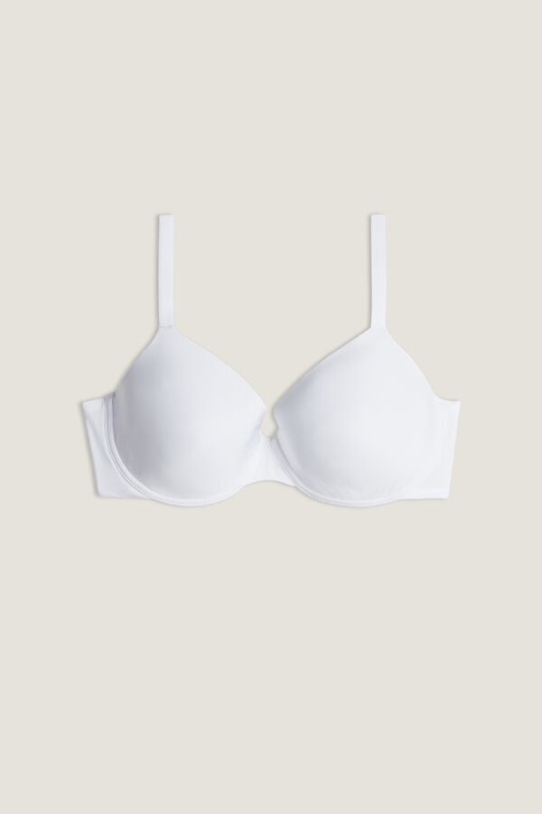 Intimssimi Francesca Ultralight Microfiber Balconette Bra White | DUSVO66092