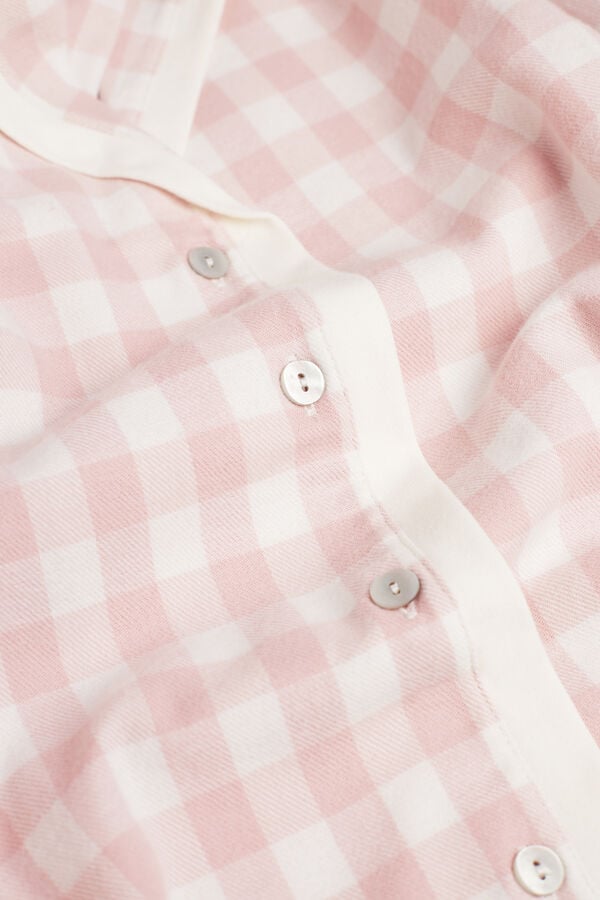 Intimssimi Gingham Lover Shirt in Brushed Cloth White | TUSPQ74240