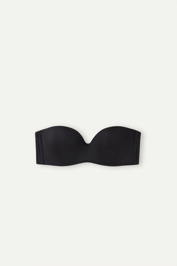 Intimssimi Gioia Bandeau Bra in Ultralight Microfiber Black | SUSVO98057