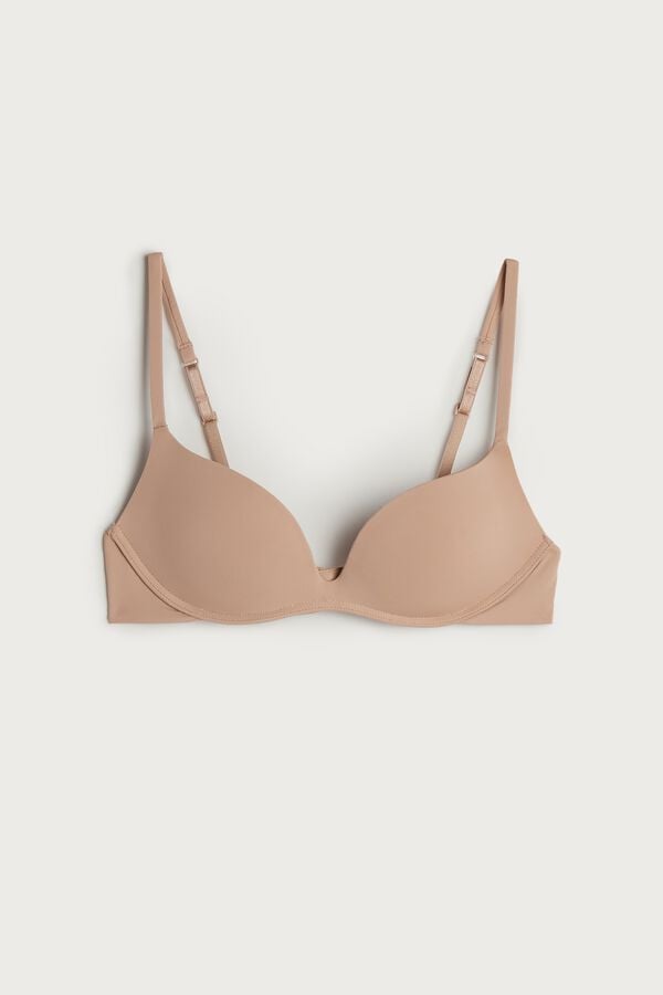 Intimssimi Gioia C-D Cup Microfiber Super Push-Up Bra Natural | AUSDF18042