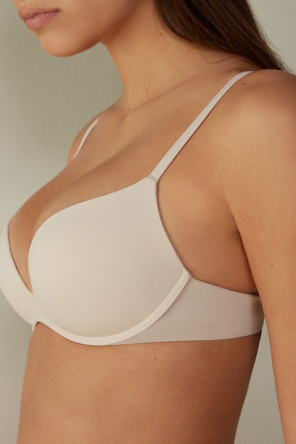 Intimssimi Gioia C-D Cup Microfiber Super Push-Up Bra Natural | USNEJ20738