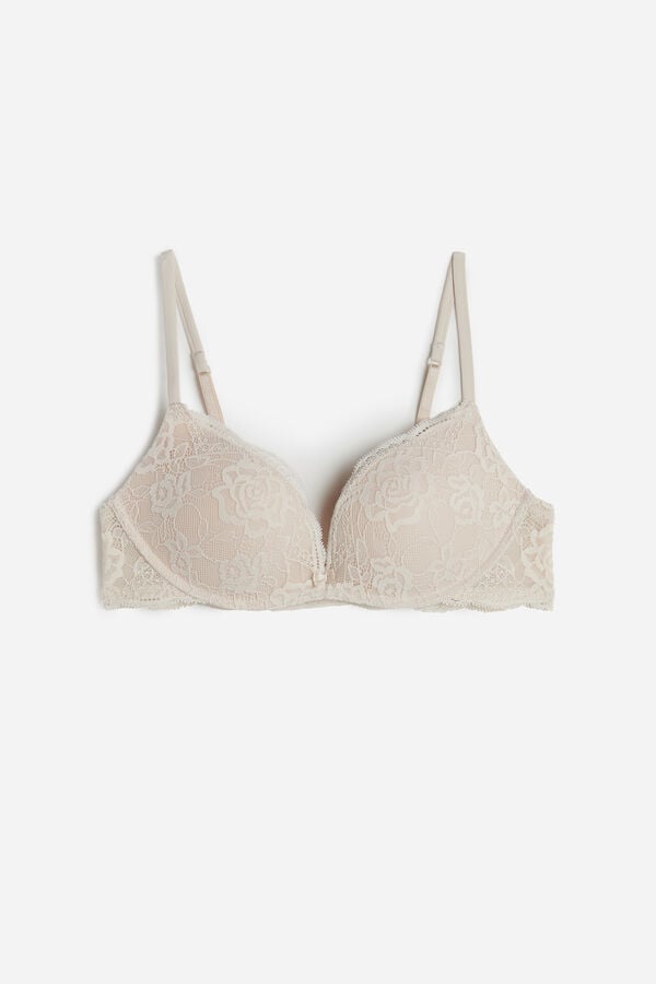 Intimssimi Gioia Lace Super Push-Up Bra Natural | DUSKV28125