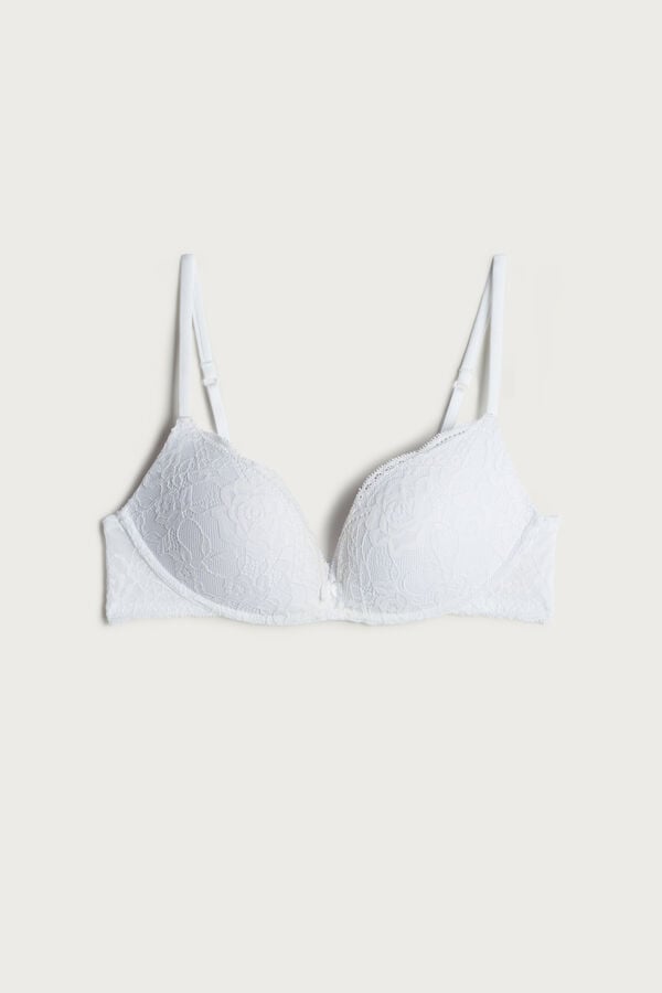 Intimssimi Gioia Lace Super Push-Up Bra White | EUSHC31972