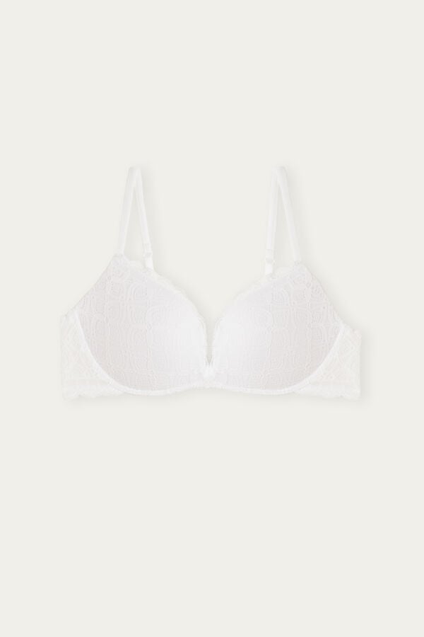 Intimssimi Gioia Super Push-Up Bra in Lace White | XUSBH41709