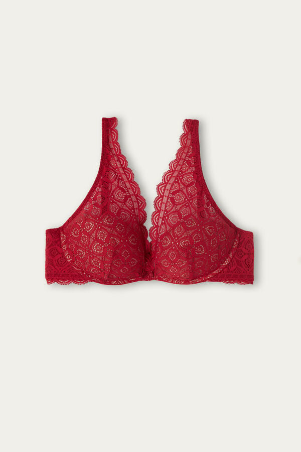 Intimssimi Giorgia Balconette Bra in Lace Red | USDFL50974