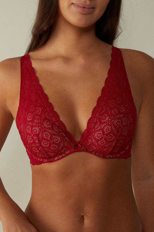 Intimssimi Giorgia Balconette Bra in Lace Red | USDFL50974