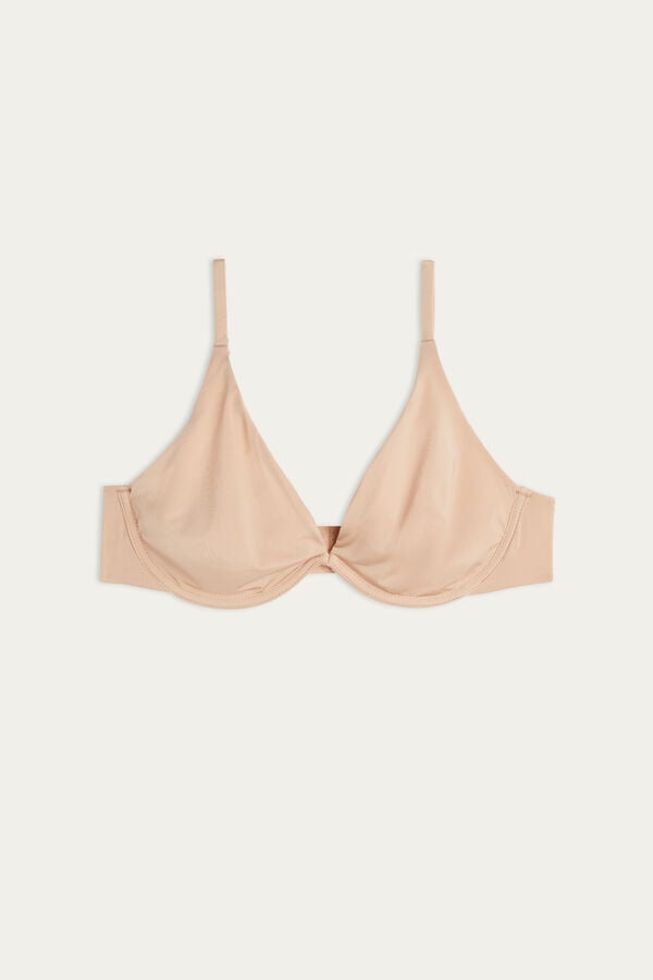 Intimssimi Giulia Balconette Bra in Ultralight Microfiber Natural | USJVR40948