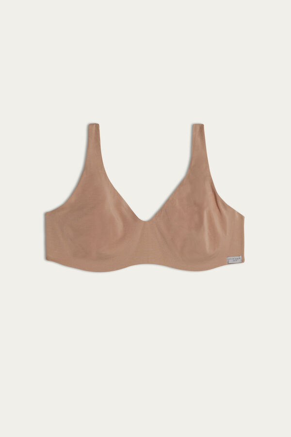 Intimssimi Greta Balconette Bra in Cotton Natural | USJZR30020