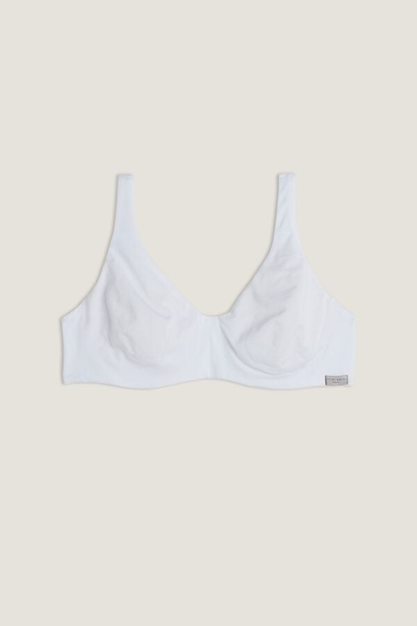 Intimssimi Greta Balconette Bra in Cotton White | USZDE81137