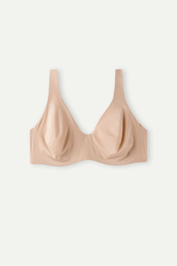 Intimssimi Greta Balconette Bra in Ultralight Microfiber Natural | QUSWA78463