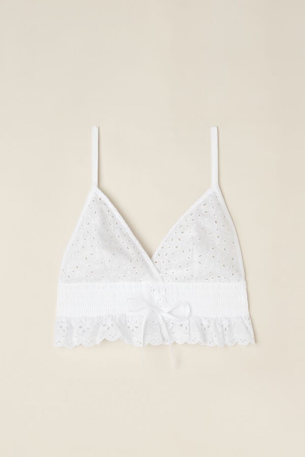 Intimssimi Hello Sunshine Sangallo Lace Bra Top White | MUSHR48913