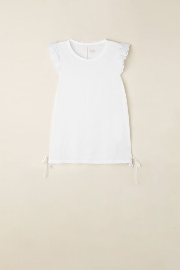 Intimssimi Hello Sunshine Tank Top in Supima® Ultrafresh Cotton White | USXBR52005