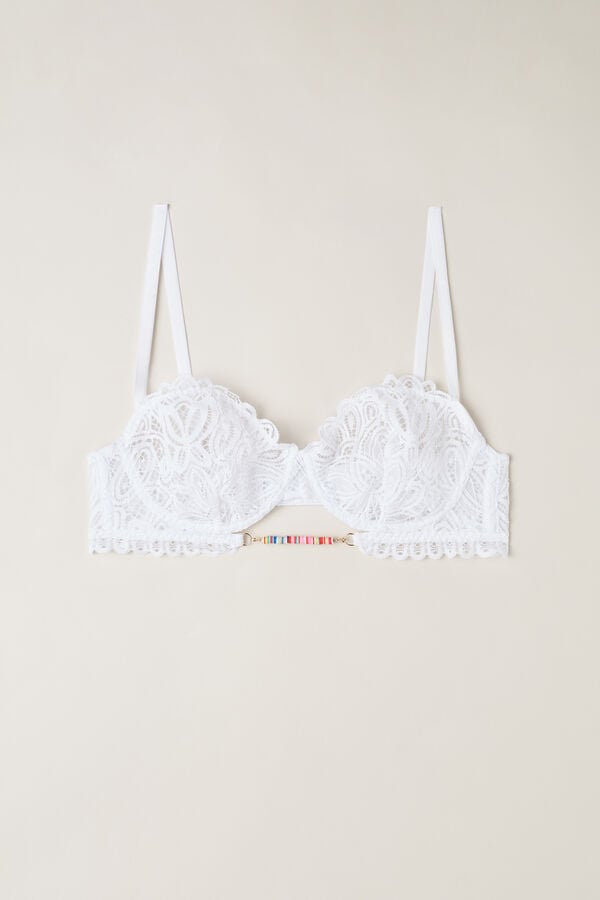 Intimssimi Hot Summer Days Balconette Bra White | TUSWZ25039