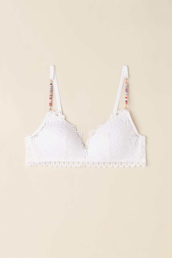 Intimssimi Hot Summer Days Tiziana Triangle Bra White | GUSUC12335