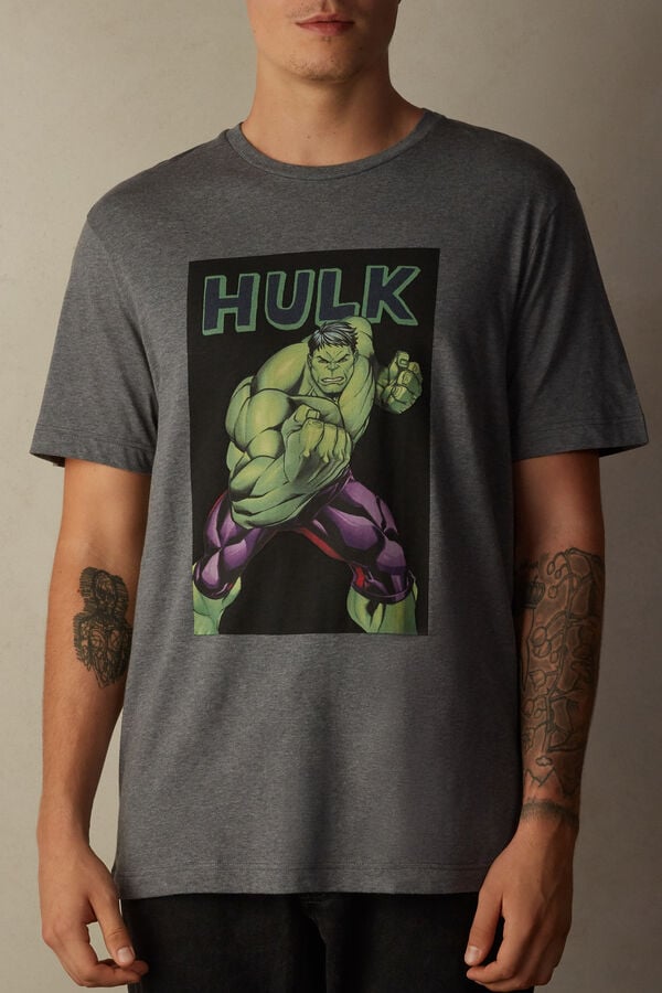 Intimssimi Hulk Print T-shirt Dark Grey | GUSUC93844