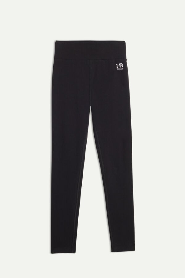 Intimssimi In Action Leggings in Organic Stretch Cotton Black | XUSBH40027